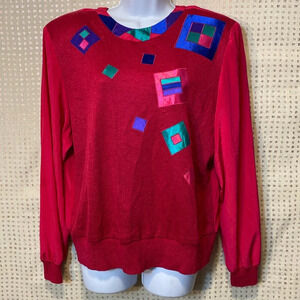 Vintage 80’s Philippe Marques Abstract Knit Blouse